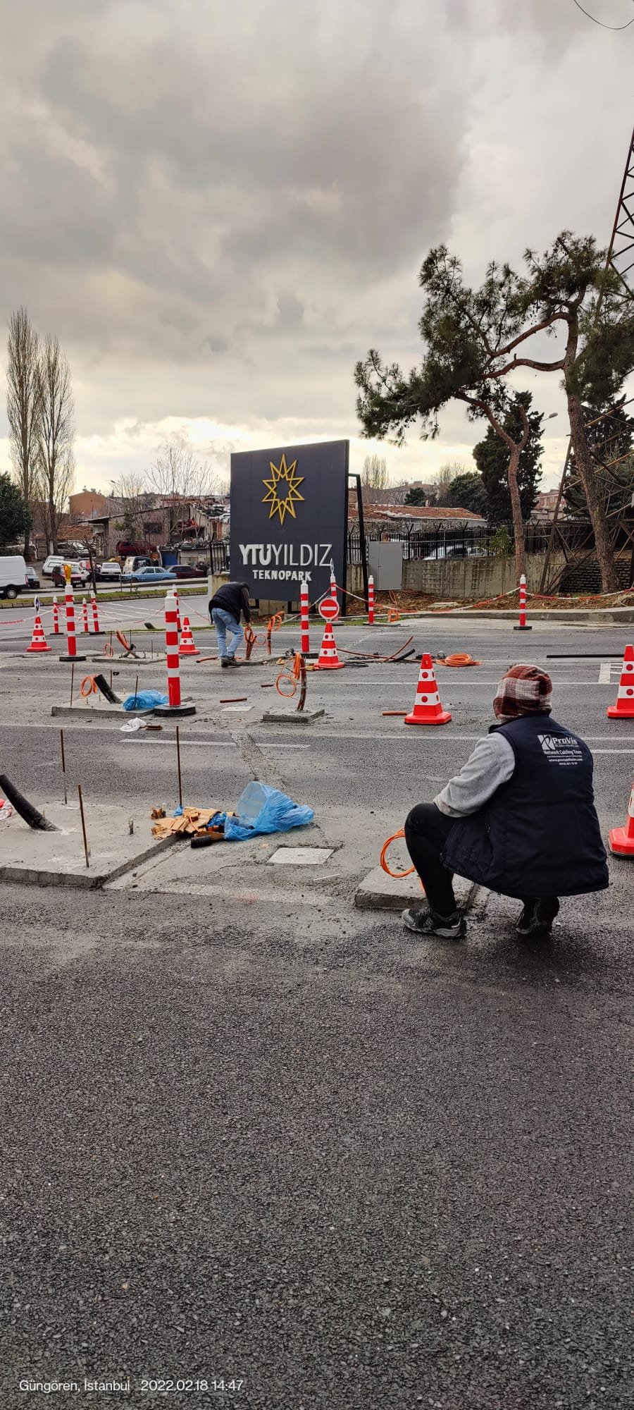 yildiz teknik unv.plaka okuma kamera ve bariyer sistemi kablolama prj.