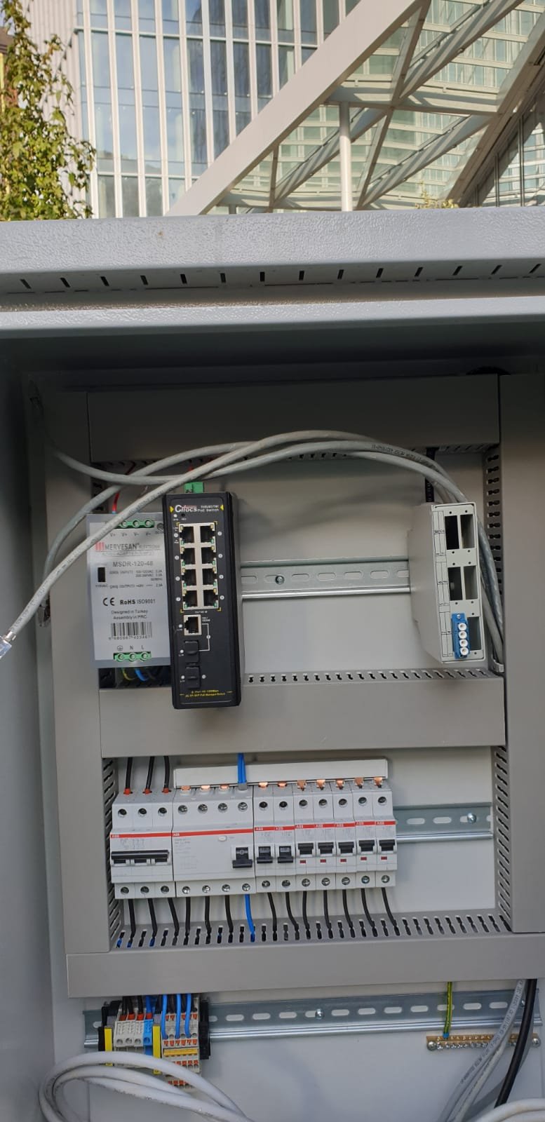 dış ortam outdoor pano içi network sistemi ip kamera ve a.point altyapi