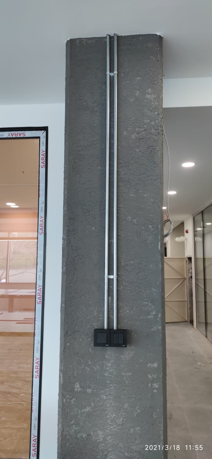emt etanj sıva üstü boru kablolama provis